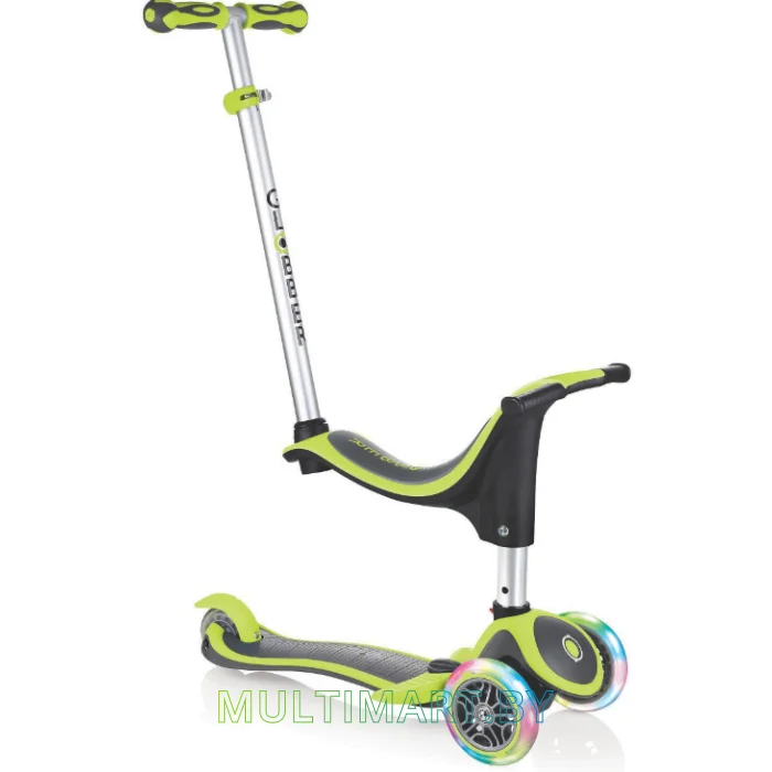Самокат Globber Evo 4 in 1 Plus Lights (зеленый)